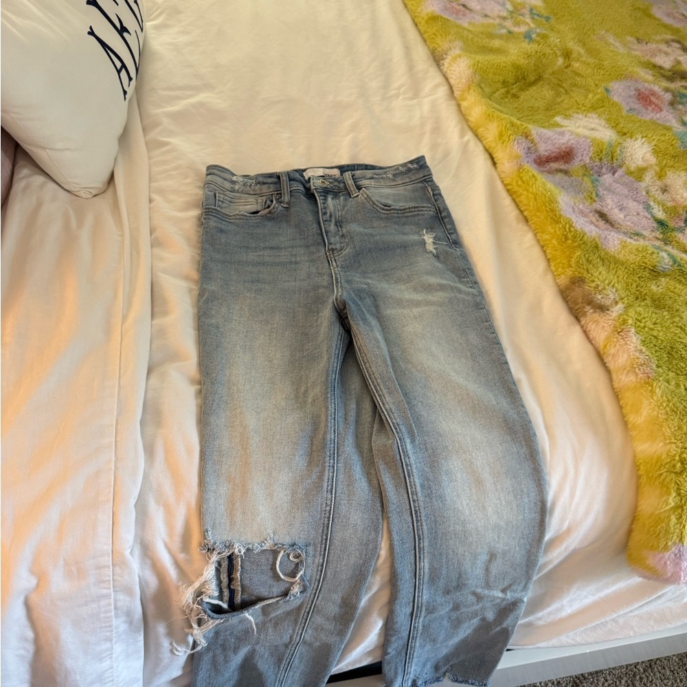 Distressed Light Blue Women's Jeans